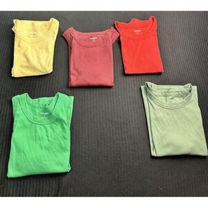 🌈 Old Navy 5PC Ribbed Tank Top Lot Women XL Assorted Colors Basics 08-2 🌈